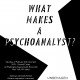 INSTITUTE NO INSTITUTE: What Makes a Psychoanalyst?